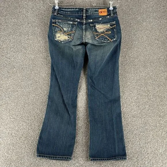 Buckle Jeans 26 Blue Denim STAN Distressed Medium Wash Low Rise Bootcut Ladies - Picture 4 of 13